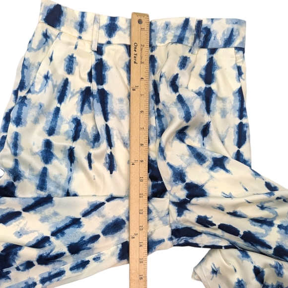 House of Harlow 1960 Tie Dye Wide Leg Pants High Rise NEW Womens Small Blue - Picture 9 of 15